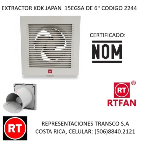 2244 Extractor 15EGSA 6" KDK Japan -2244│www.rt.cr