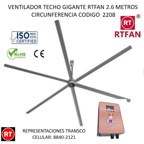 2208 Abanico RTFAN Techo Industrial Mod: ...