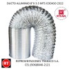 2322 Ducto Flexible Aluminio de 8"- 3.5 metros 2322│www.rt.cr