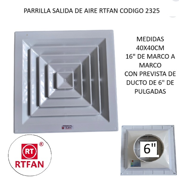 2325 Pariila RTFAN 6" salida de ...