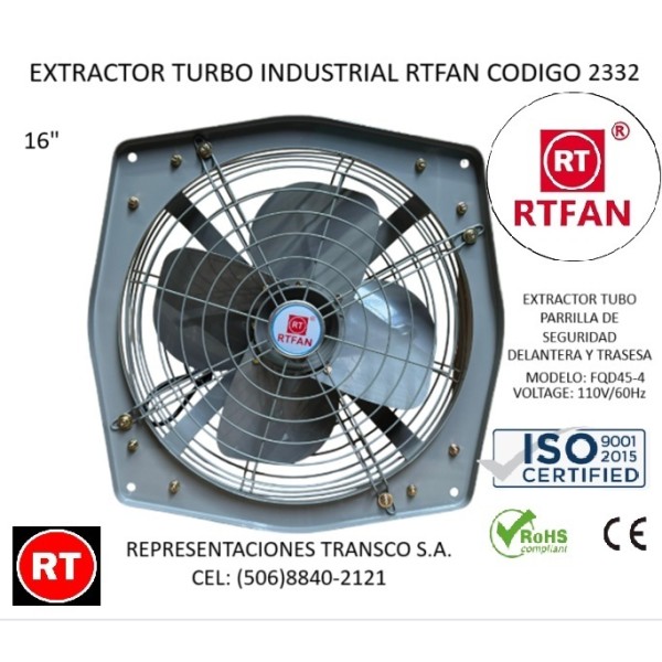 2332 Extractor Metal con Parrilla 16" ...