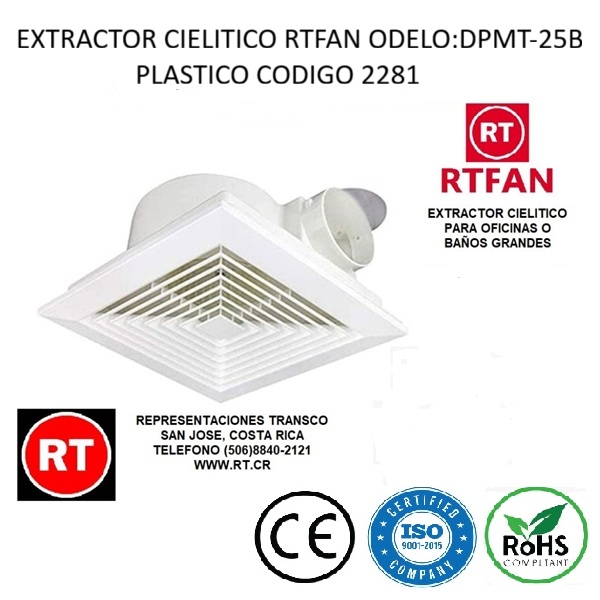 Extractor de baño RTFAN  Cielitico ...