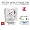 Extractor RTFAN APB-25 de Pared con Parrilla 10" │Venta en Costa Rica - Transco