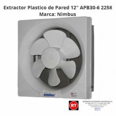 Extractor Nimbus APB30-6 de Pared Plastico 12" -2258│www.rt.cr