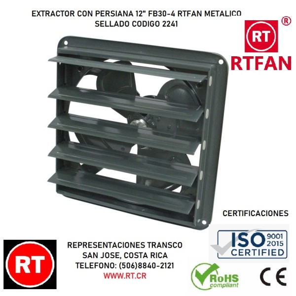 Extractor Metal 12" RTFAN FB30-4 con ...