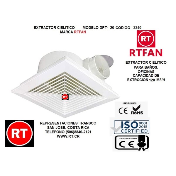 Extractor de baño RTFAN  Cielitico ...
