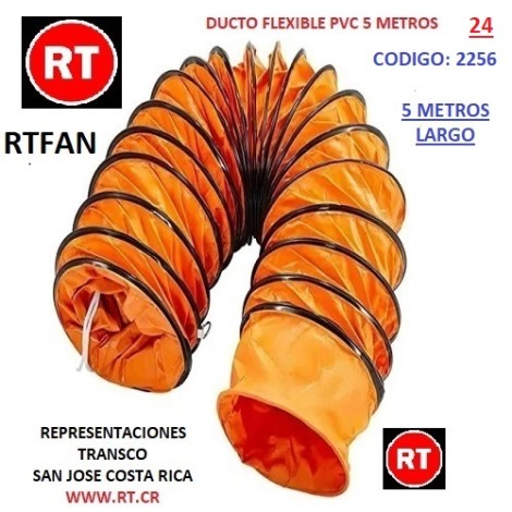 Ducto Flexible PVC RTFAN 24"- 5 metros 2256│www.rt.cr