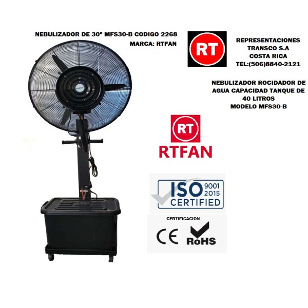 Nebulizador 30" Aspa Marca RTFAN 40 ...