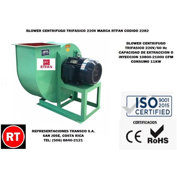 Blower Centrifugo Insustrial RTFAN 220V  ...