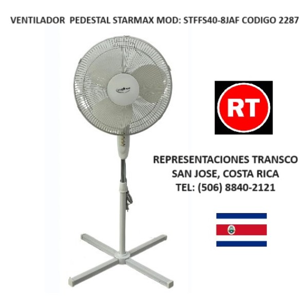 Abanico Pedestal  StarMax STFSD40-8JAF-2287│www.rt.cr