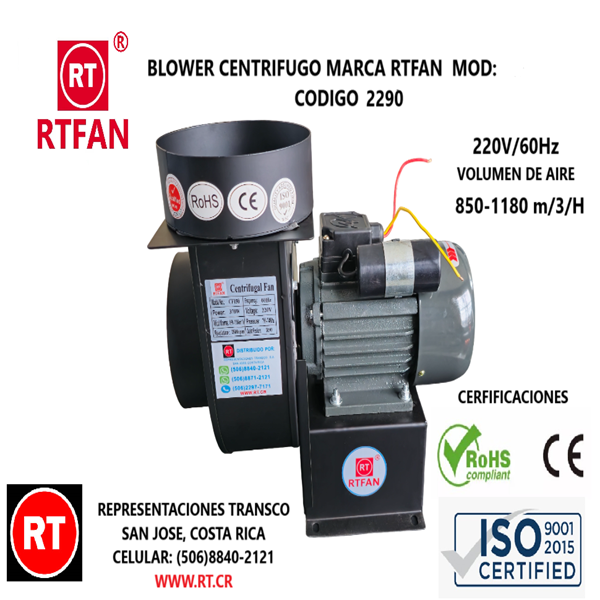 Blower Centrifugo Industrial RTFAN 220V  ...