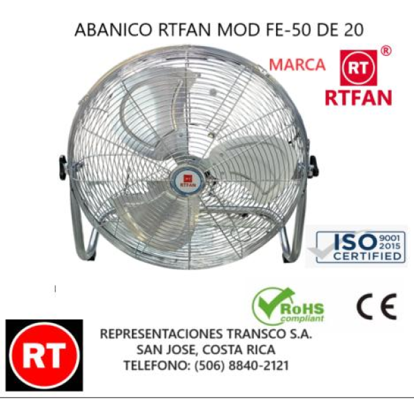 Abanico de Piso 20" RTFAN Industrial ...