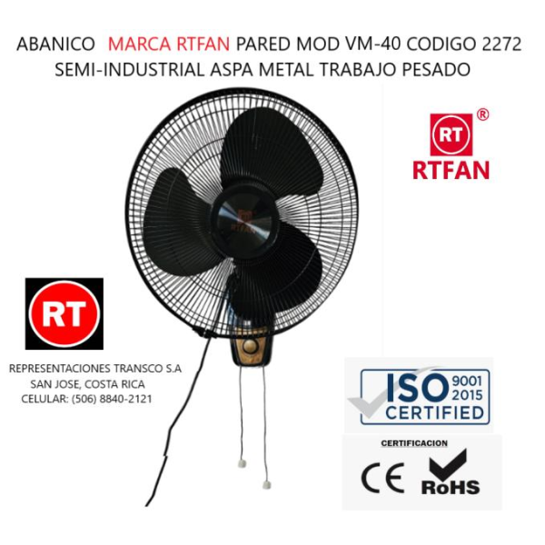 Abanico Pared RTFAN VM-40 de 16" ...