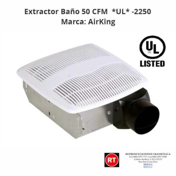 Extractor Baño 50 CFM AirKing *UL* ...
