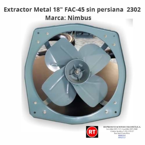 Extractor Metal 18" Nimbus FAC-45 sin ...