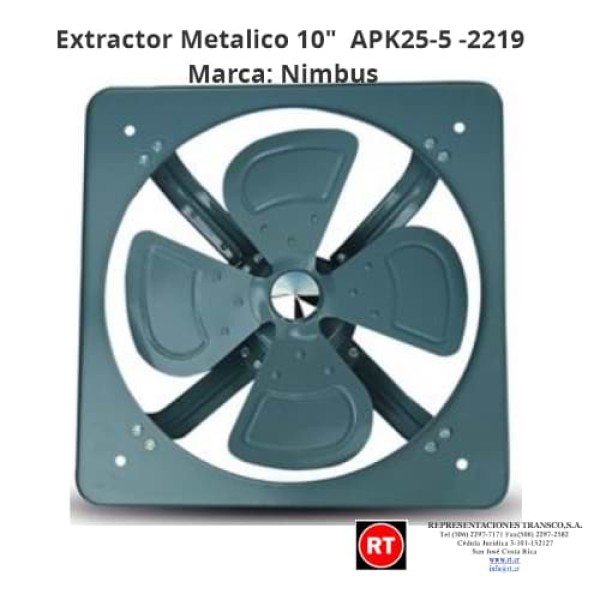 Extractor Metalico 10" Nimbus APK25-5 -2219│www.rt.cr