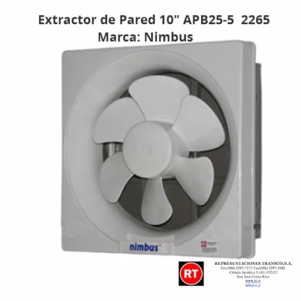 Extractor de Pared Nimbus 10" APB25-5 ...