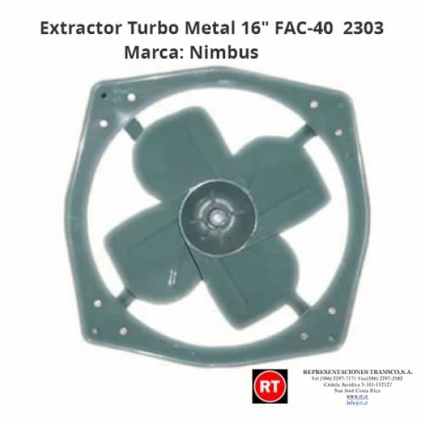 Extractor Turbo Metal 16" Nimbus FAC-40 ...