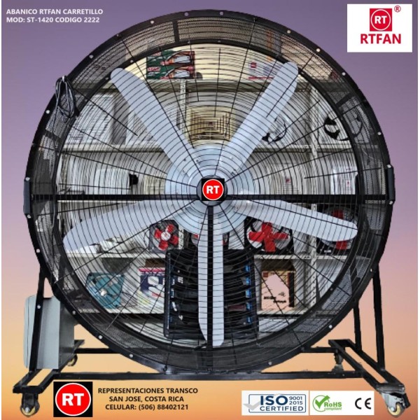 Abanico Industrial de Carretillo RTFAN ST-1420 ...
